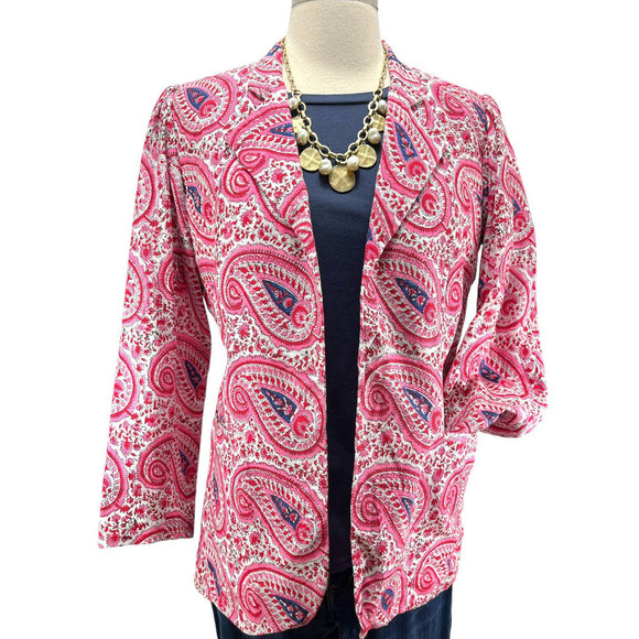Alix of Bohemia NWT Rasha Medium Blazer - Paisley Puff Sleeve Women's Jacket Med - Picture 3 of 12